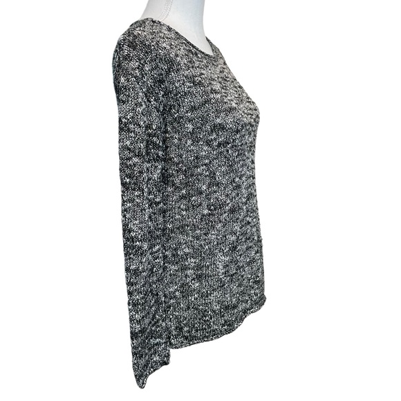 J. Crew Factory Heathered Black and White Cotton Blend Sweater. Size S - Picture 2 of 6